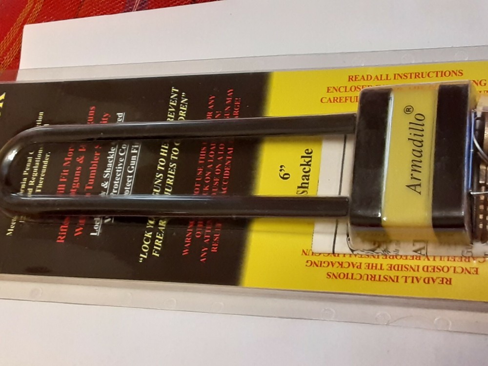 ARMADILLO lock 6" Shackle Gun Lock *NEW*