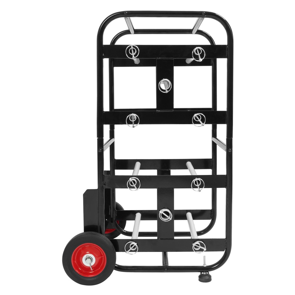 Wire Spool Rack Cable Holder Dispenser with 10 Rods Multiple Axle Spool Cart