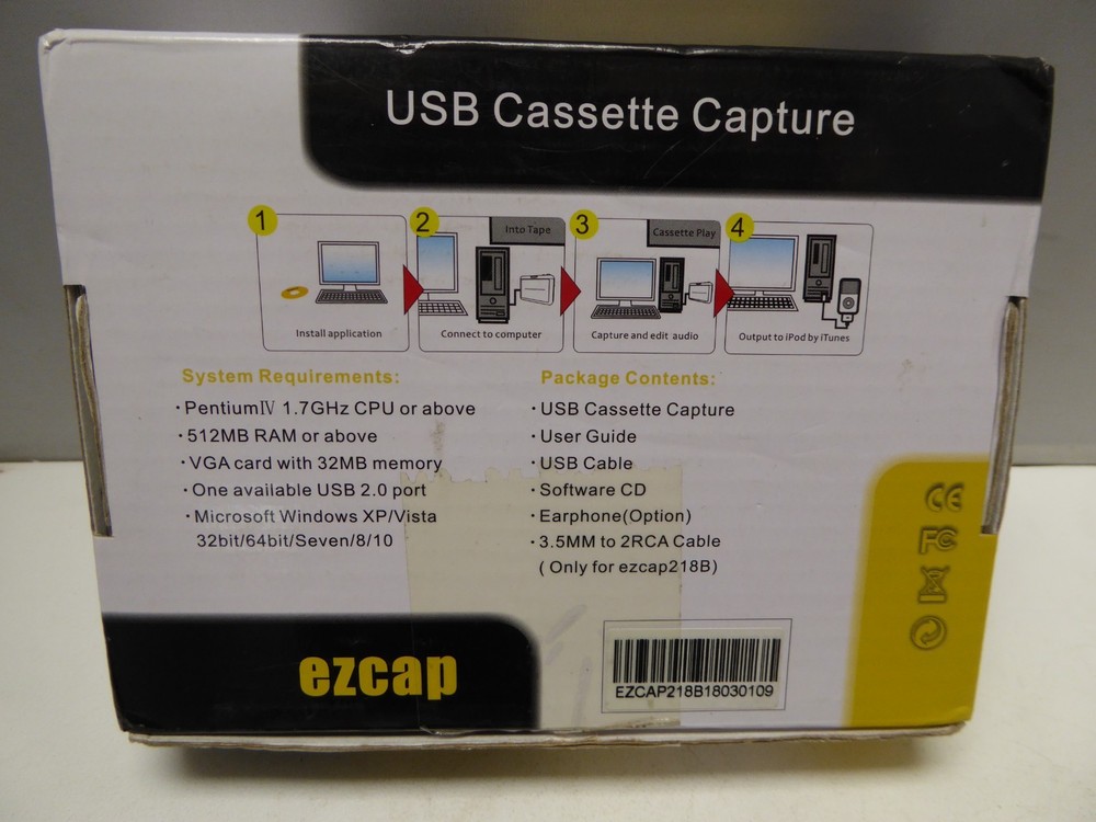 Ezcap USB Cassette Capture Device 218B.