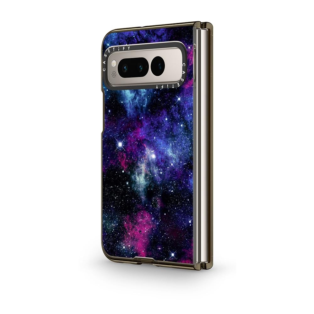 CASETiFY Impact Google Pixel Fold Case Galaxy Stars Clear Black 4.4ft Drop