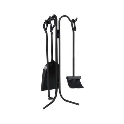Panacea Products 15041 4-Pc. Fireplace Tool Set, Black - Quantity 1