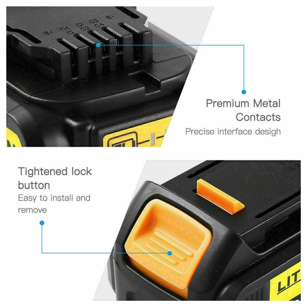 12Ah 20 Volt Max Battery Replacement for DeWalt DCB200-2 DCB205 DCB206-2 DCB204