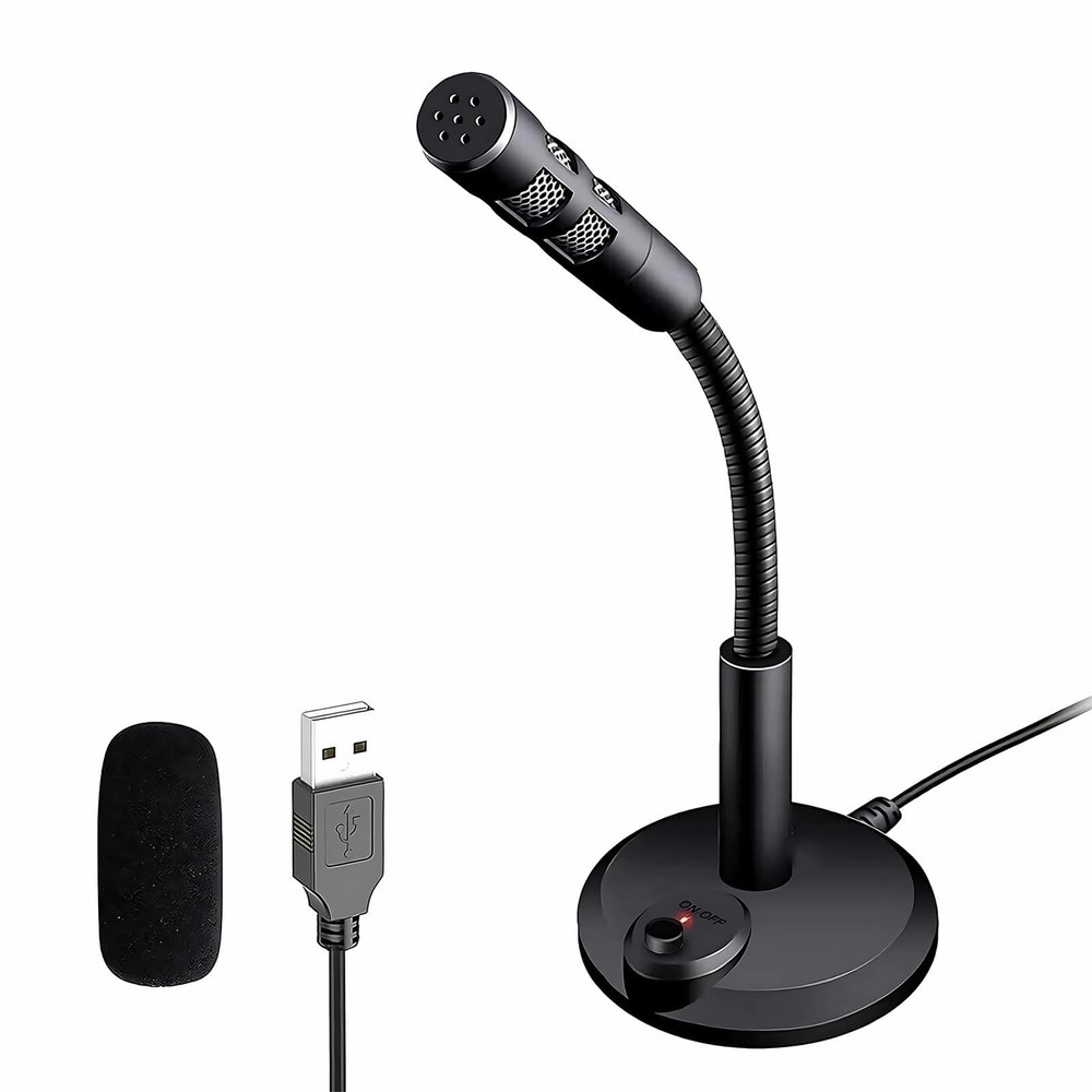 USB Computer Microphone,Plug and Play Desktop PC Laptop Microphone with Mute