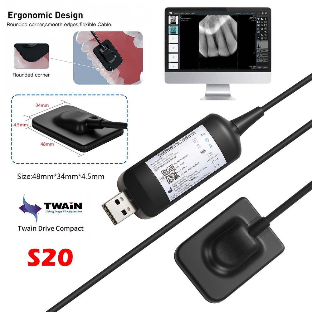 Dental X ray Sensor Digital Sensor Rayos Digital Imaging System Sensor w/ Holder