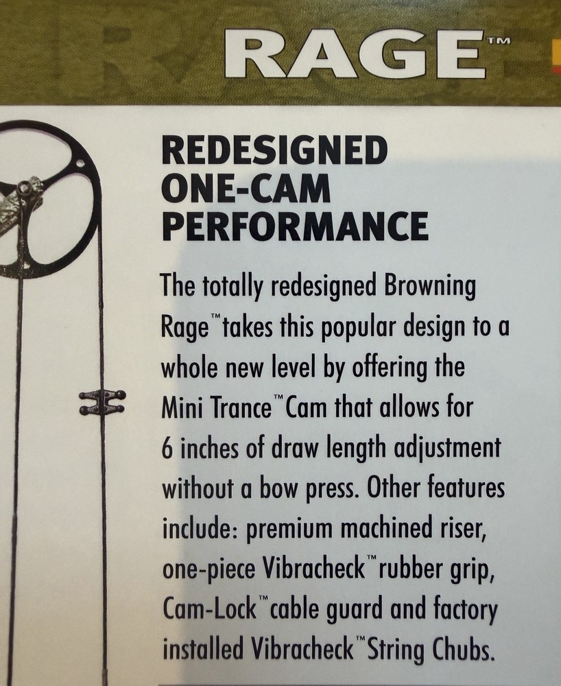 Browning Rage Compound Bow RH Right-Handed