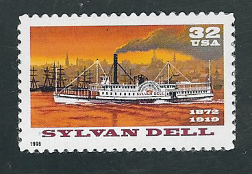 Scott # 3092...32 Cent...Riverboats/Sylvan Dell...2 Stamps
