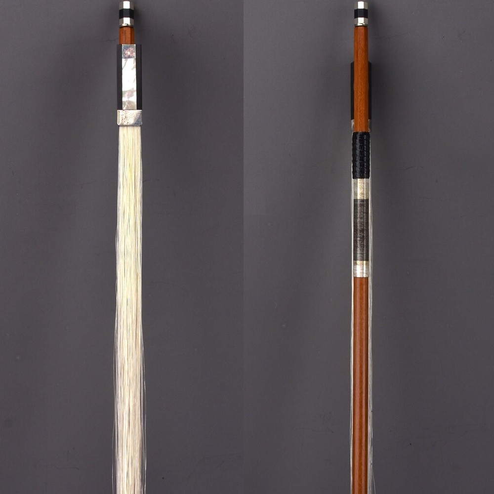 E.SARTORY Copy Pro Master Pernambuco Violin Bow 3/4 Ebony Ring Frog Silver Parts