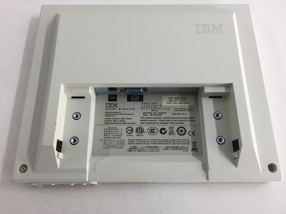 IBM TYPE 4820 POS DISPLAY MONITOR