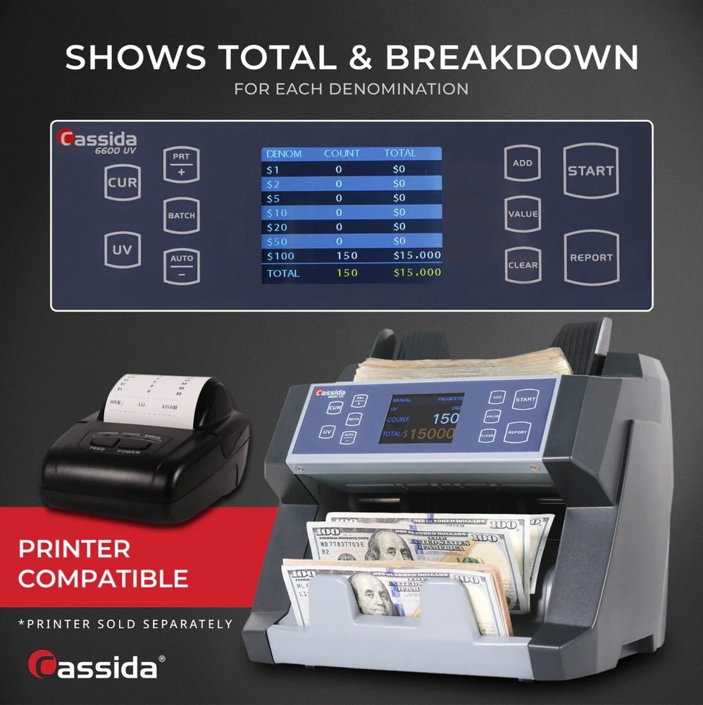 Cassida 6600 UV Bill Counter