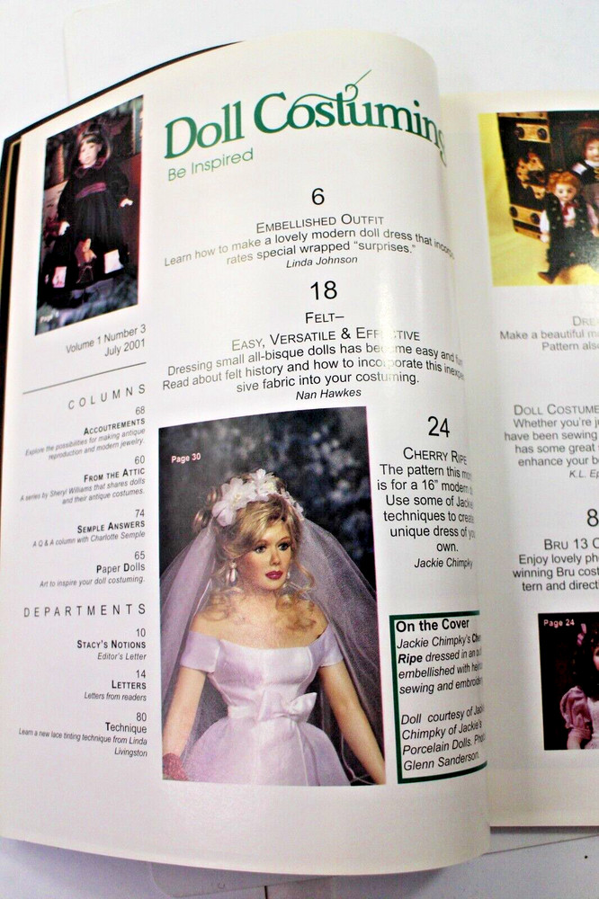 Doll Costuming with Patterns July 2001