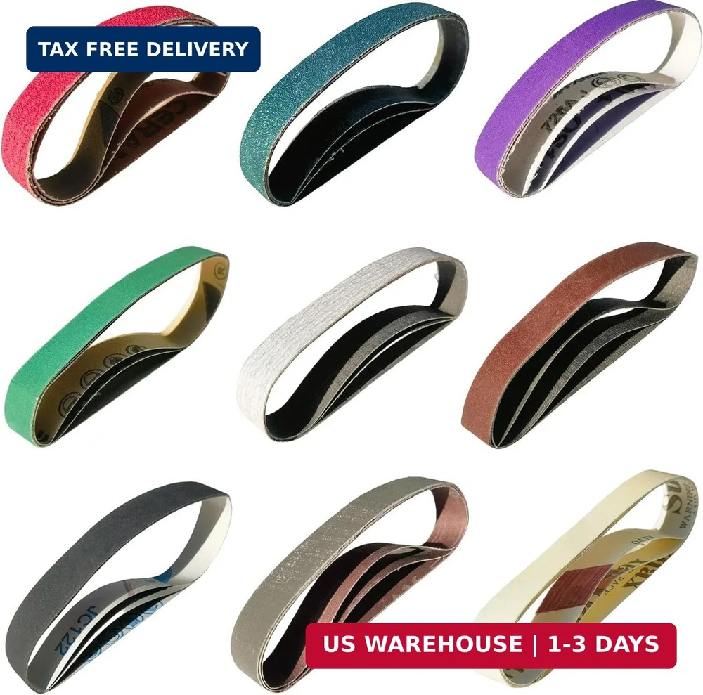 18 PCS 3/4" x 12" Replacement Knife Sharpener Sanding Belt Kit for Work Sharp Kn