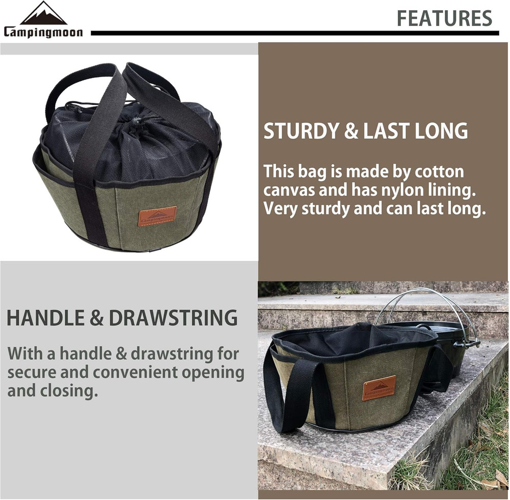 Carry Bag for Dutch Oven Durable Canvas