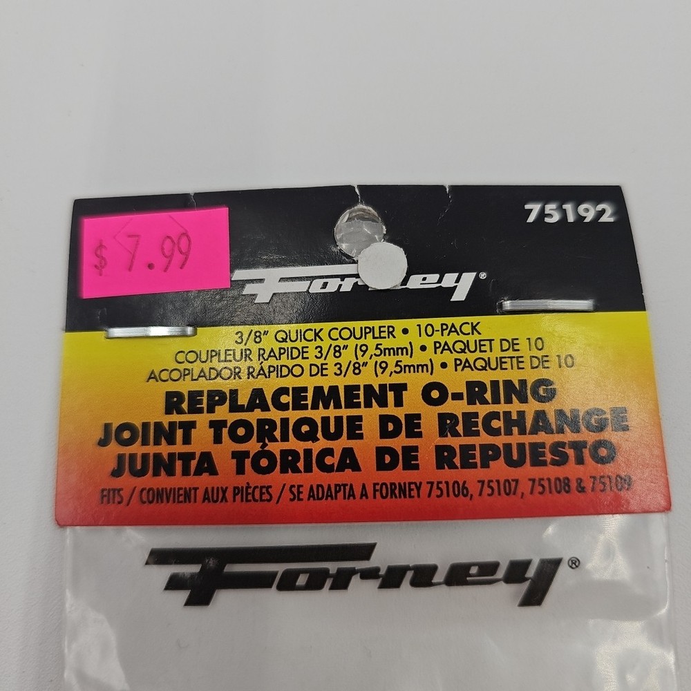 Forney 75192 3/8 in. Buna Replacement O-Ring 10-Pack