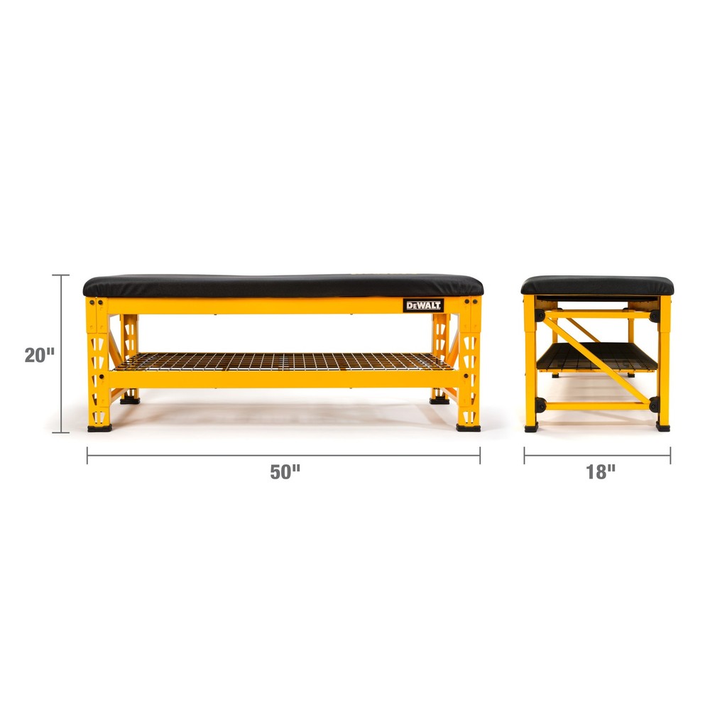 Dewalt Garage Bench with Wire Grid Storage Shelf DXSTFB048