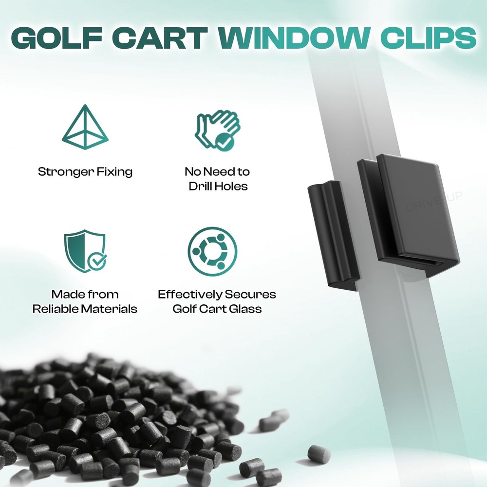 Universal Golf Cart Windshield Retaining One Size, Clips