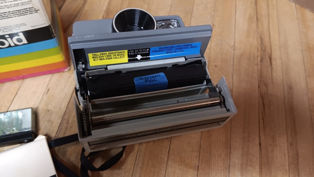 Vintage SX-70 Polaroid The Button Land Camera