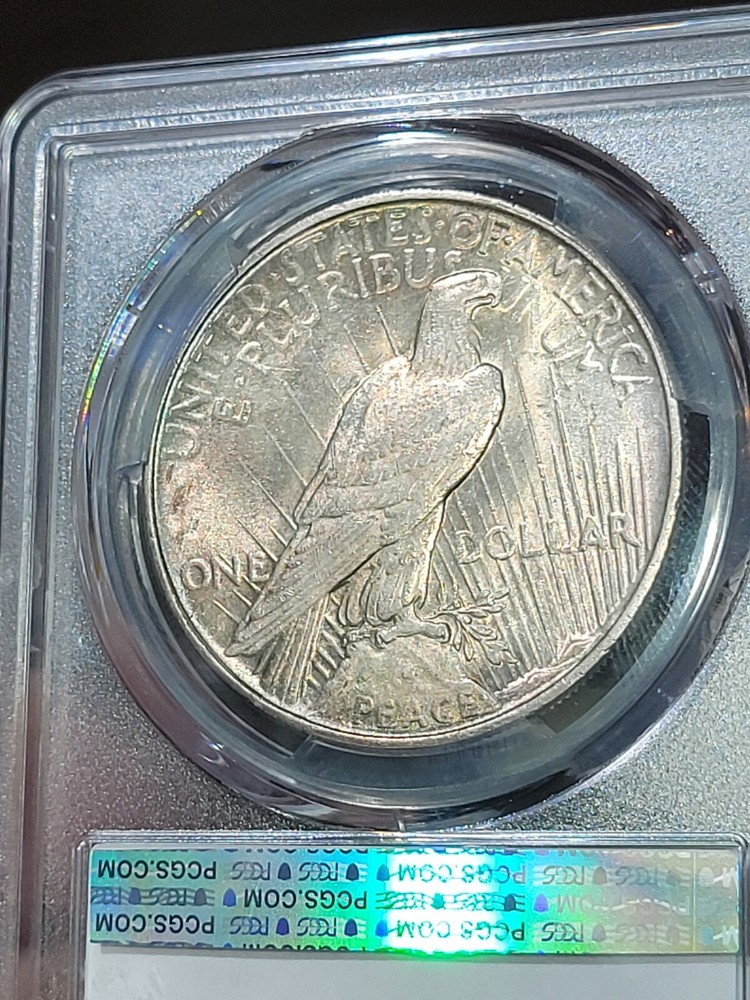 1922 $1 Peace Dollar PCGS MS62 Toned