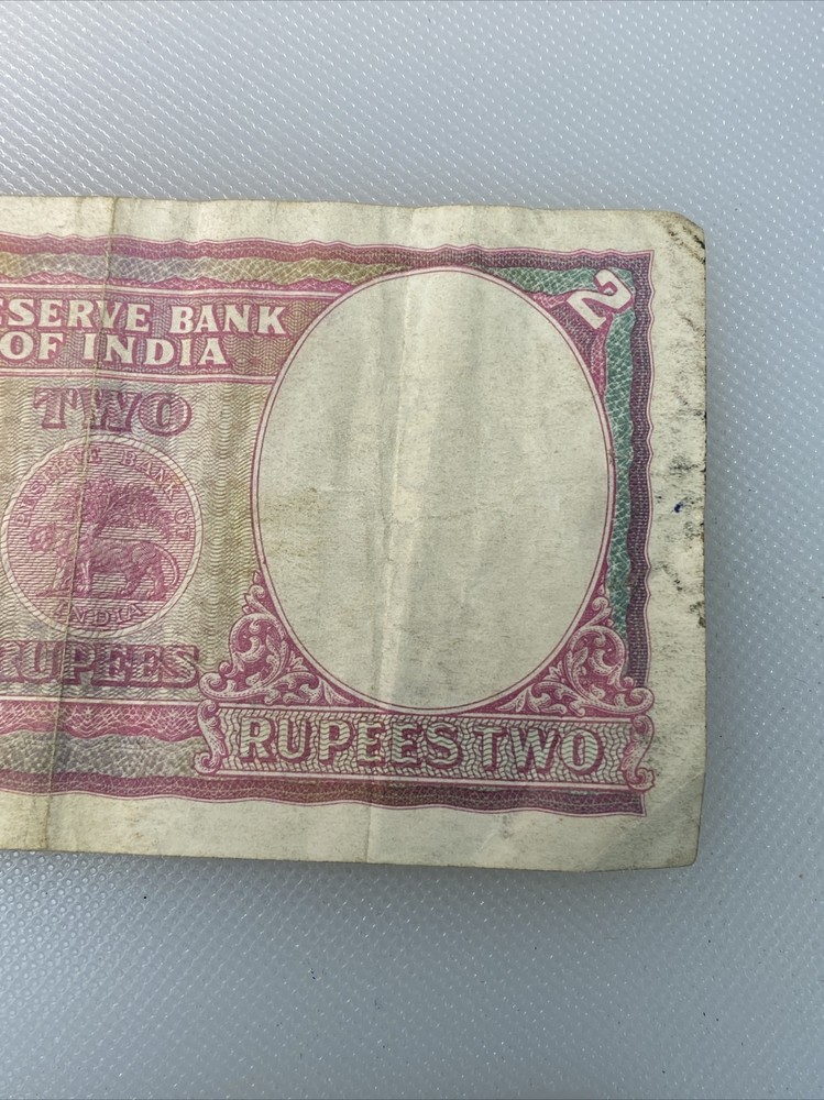 1943 India 2 Rupee Note