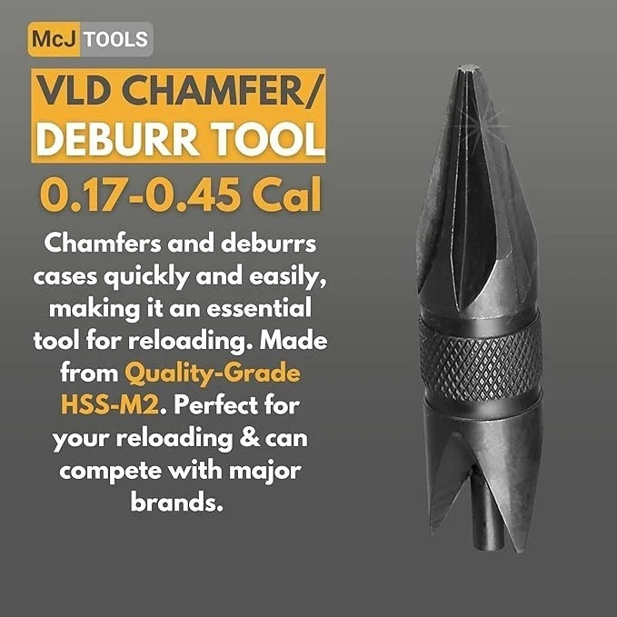 McJ Tools Reloading Chamfer Deburr Hand Tool VLD