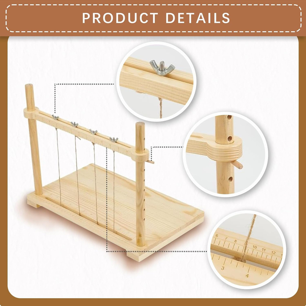 Bookbinding Sewing Frame Set Wood Book Binding Kits Bookbinding Punching Guide T