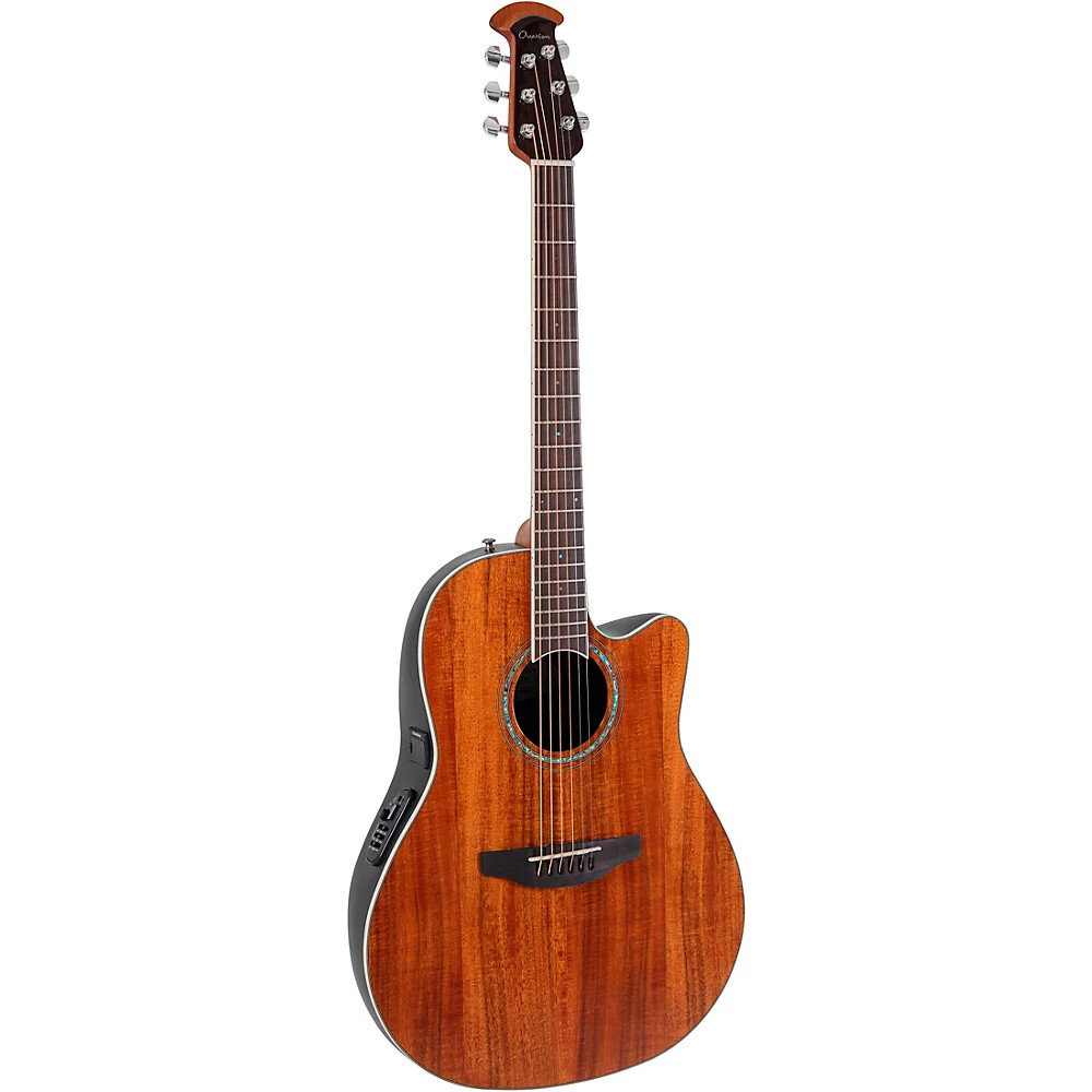Ovation CS24P Celebrity Traditional Plus Mid-Depth A/E Guitar Figured Koa