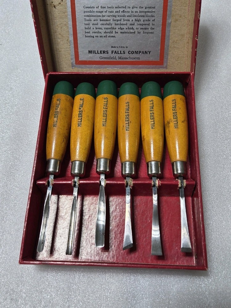 Millers Falls No. 106 Carving Tools 6 Pc. Tool Set