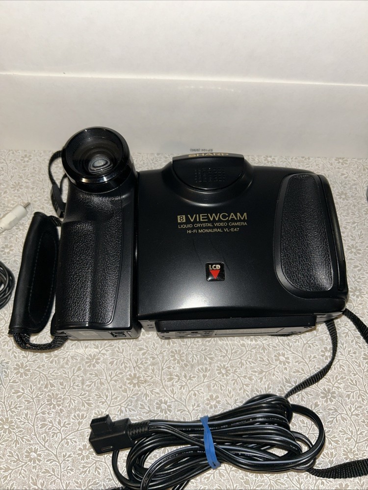 Sharp Liquid Crystal Video Camera Vl-E47 & Accessories