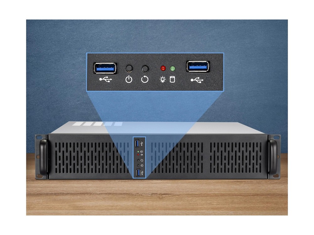 Rosewill 2U Server Chassis Rackmount Case | 4 3.5" HDD Bays | Micro-ATX Compa...