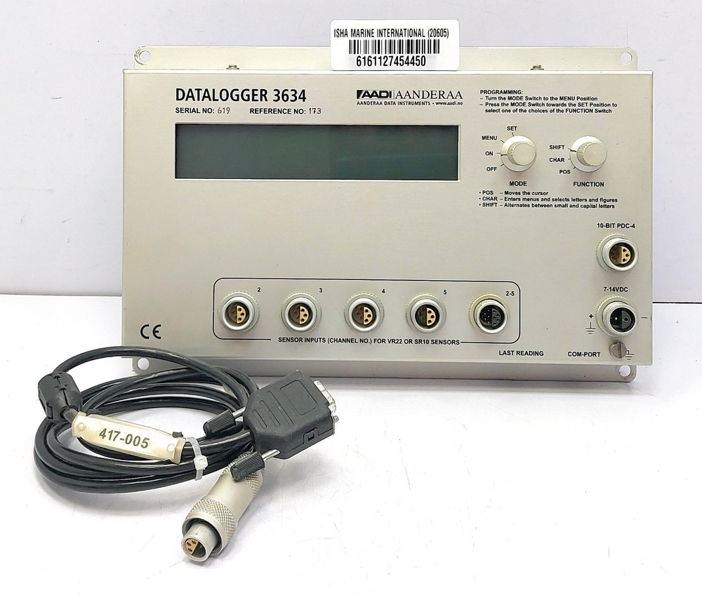 AADI Aanderaa Instruments Data logger 3634