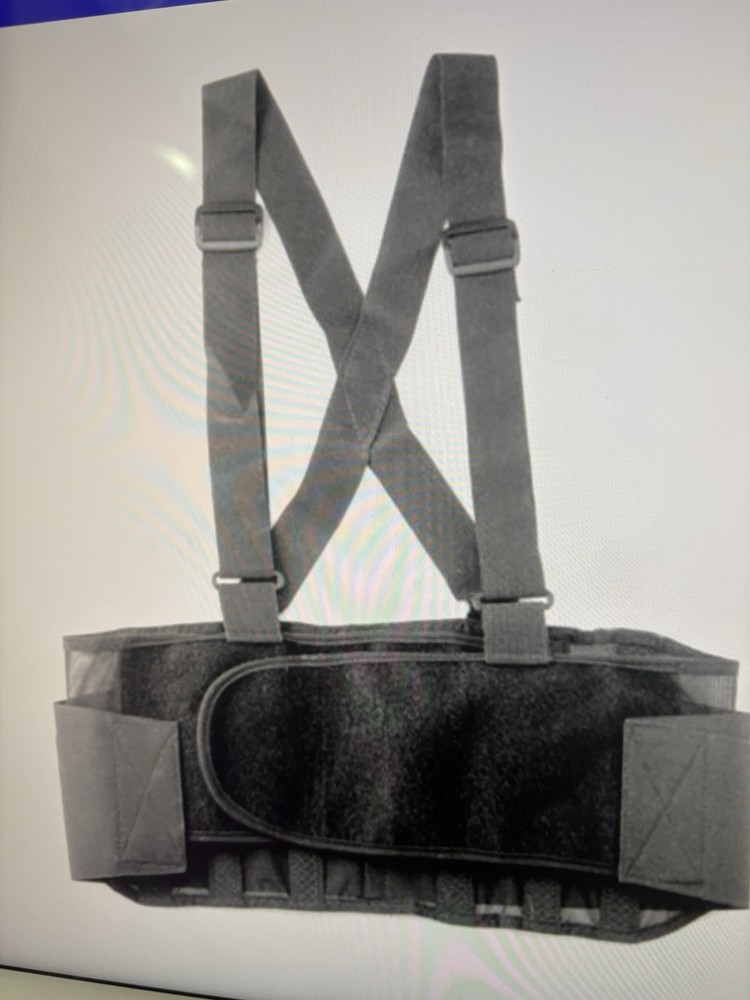 Black Mesh Back Support Belt