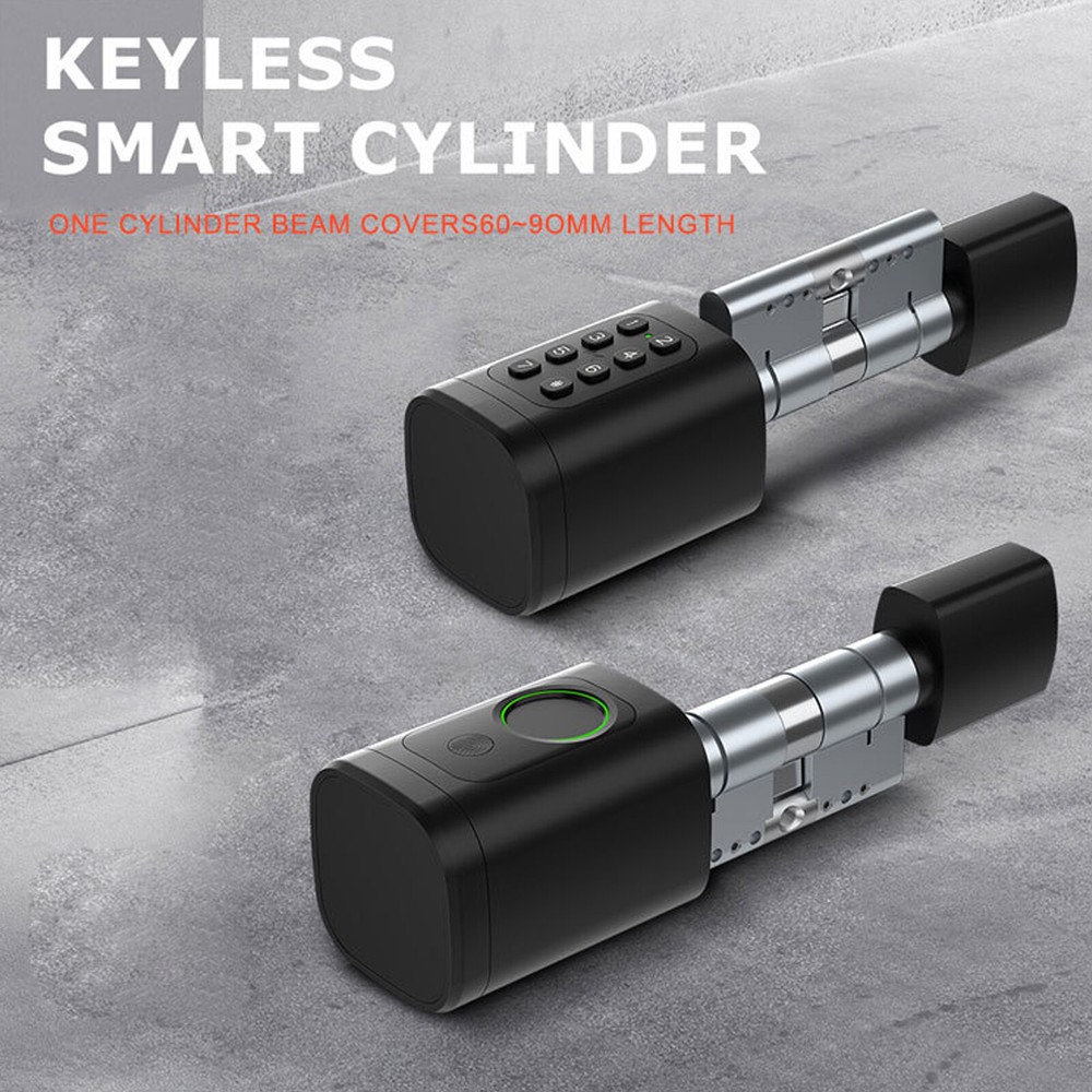 Keyless Smart Door Lock Cylinder Finger prints Tuya Remote Control Smart Lock