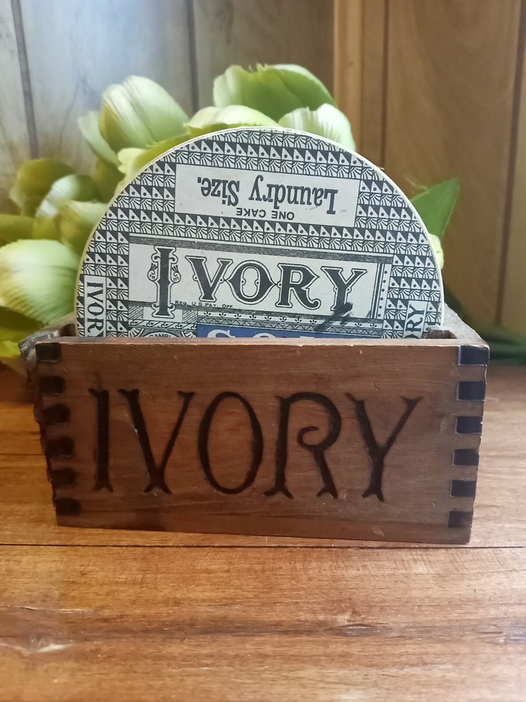 Antique Ivory Soap Coasters