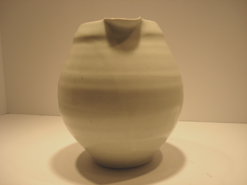 C. Jahn Pottery Green Pitcher