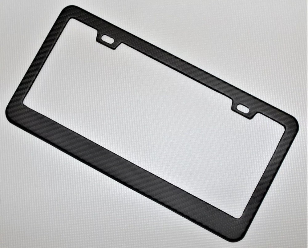 Car License Plate Frame - 100% Carbon Fiber - Matte