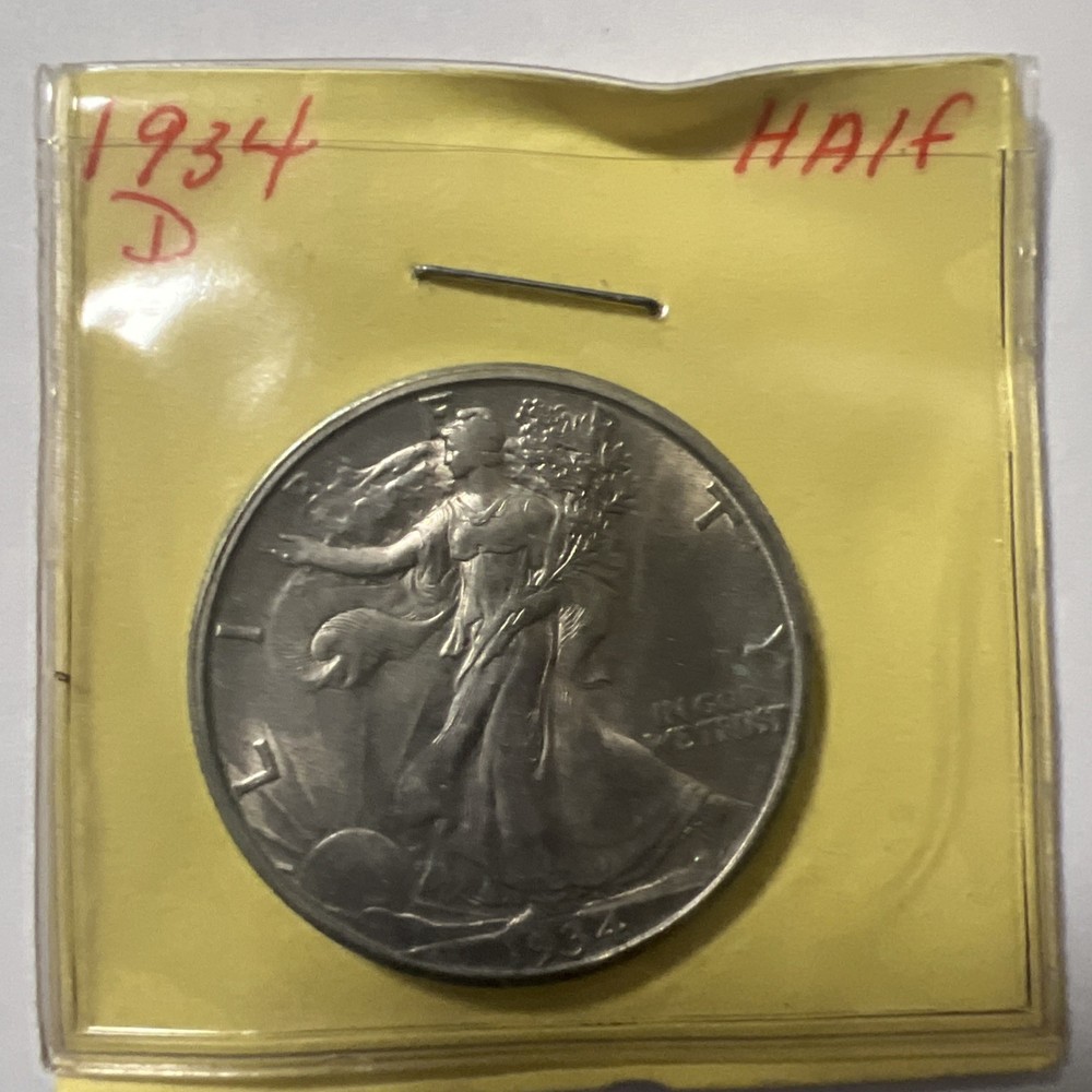 1934-D Walking Liberty Half Silver Dollar. Perfect