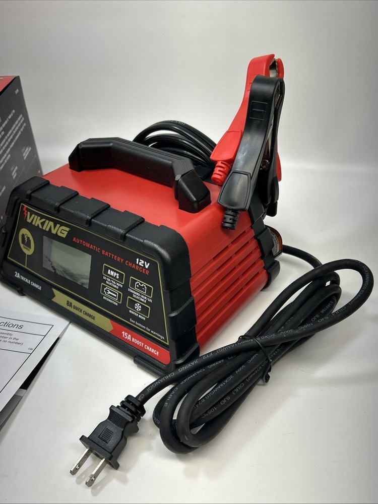 Viking 56796 12V 2 8 15 Amp Fully Auto Batt. Charger, Microprocessor Controlled