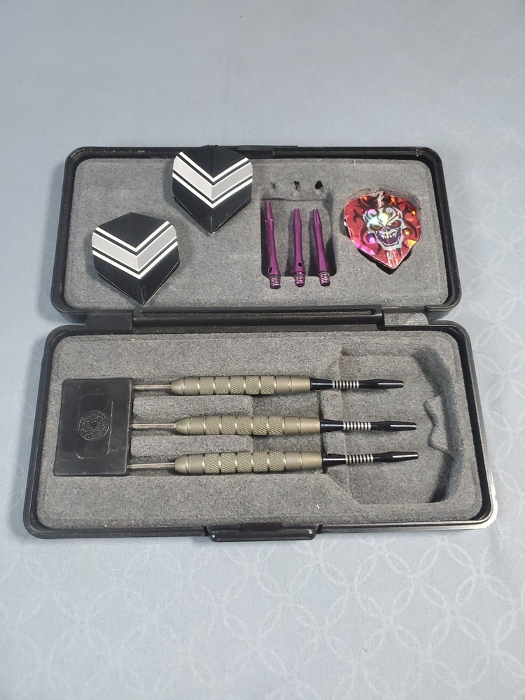Harrows Assassin Darts Set Dennis Priestley With Plastic Case