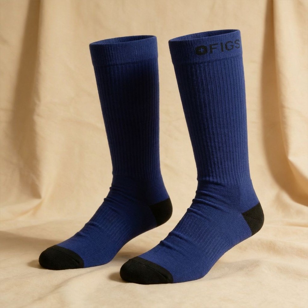 Figs Compression Socks Size M Comfortable Durable Navy