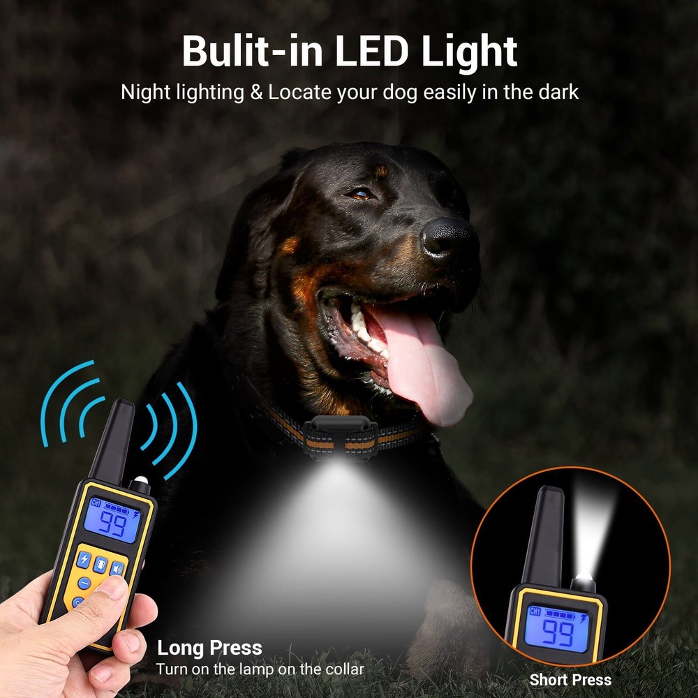 Dog Training Collar Dog Shock Collar Remote for Training Small Medium Large Dogs