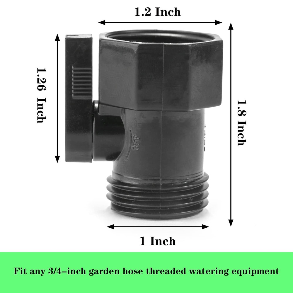 12 Pack Garden Hose Shut Off Valve - 3/4" Plastic 12 Pack,