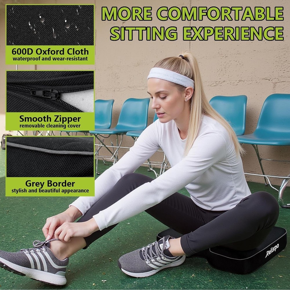 Ergonomic Waterproof Stadium Cushions - Comfortable & Portable 2 Pack