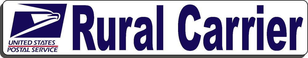 US Mail Magnetic Sign "RURAL CARRIER"