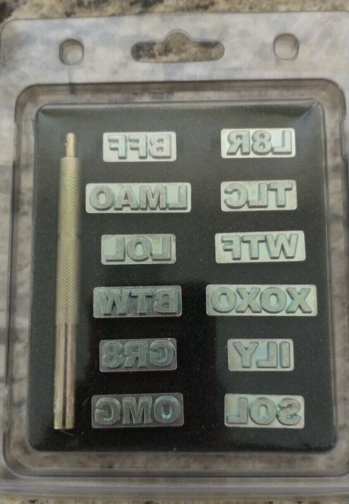 Leather Text Terms Stamp Set 8167-00 by TANDY  NEW. Discontinued