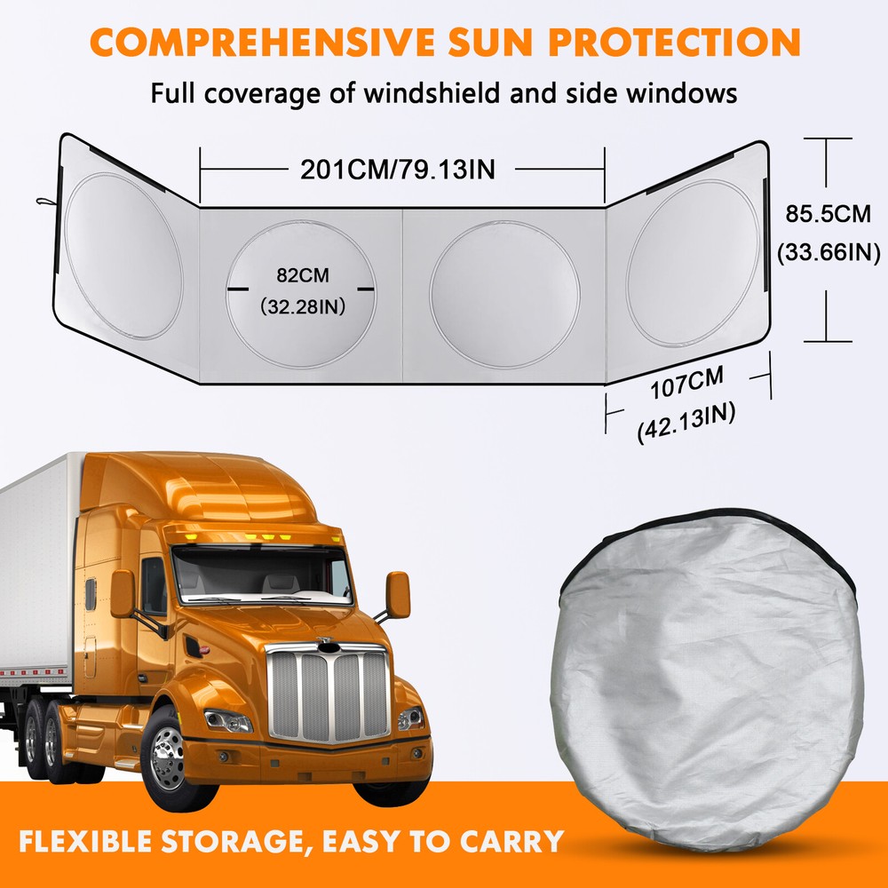 For Ford Econoline E150 E250 Windshield & Side Window Sun Shade UV Block Cover