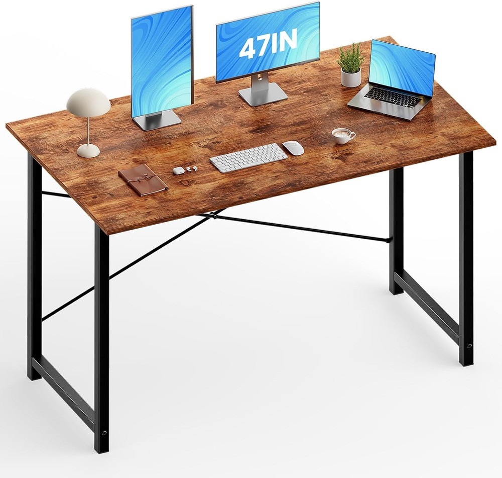 47 Inch Computer Office Desk Small Spaces Writing Gaming Work Desk Modern Study