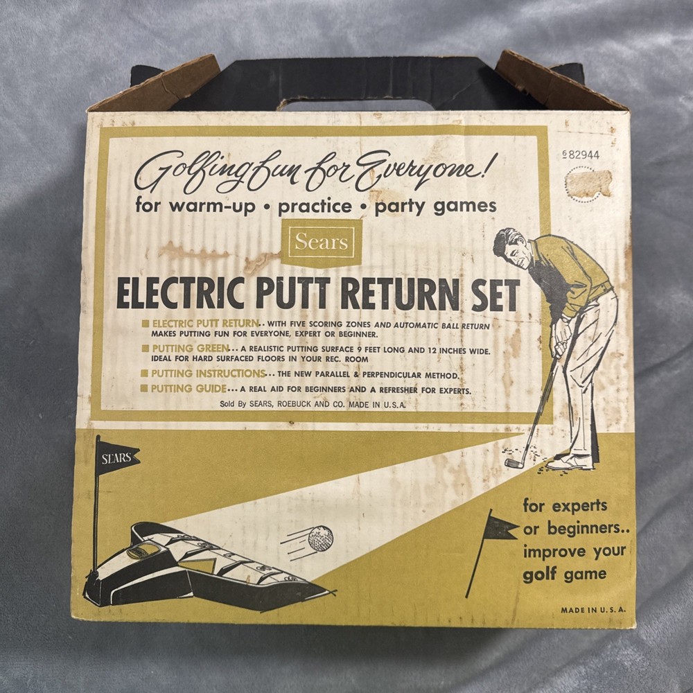 🔥Vintage Sears Electric Putt Return Set Great Dad Gift🔥
