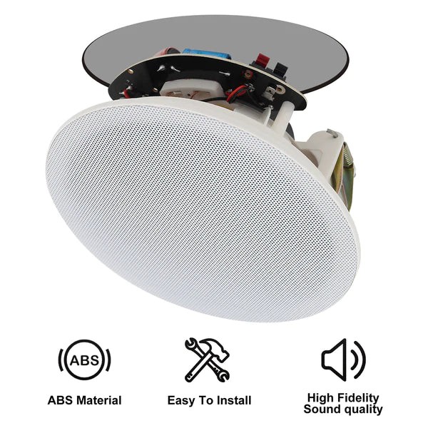 Herdio 4 Speakers 6.5’’ Bluetooth Ceiling / Wall Speaker Kit, Flush Mount 2-Way