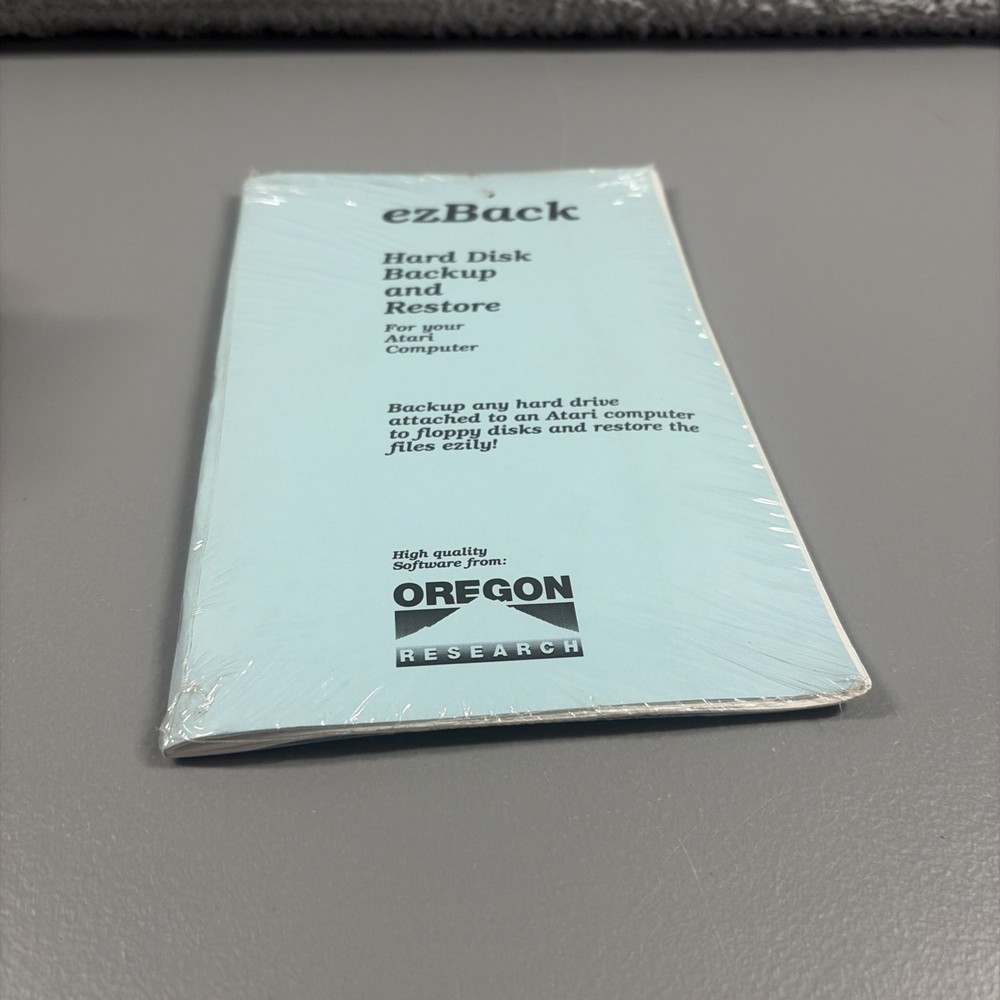 Vintage Software Package Atari Computers ezBack Hard Disk Backup Restore Sealed