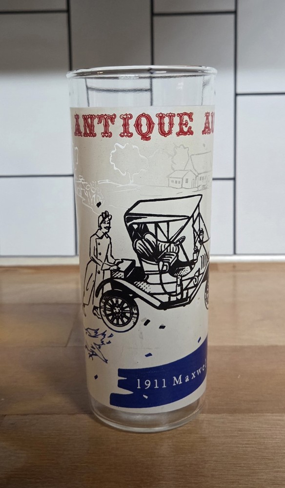 Anchor Hocking Vintage Auto 1911 Maxwell Drinking Glass