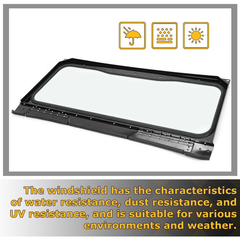 Folding Glass Front Windshield For 2020 POLARIS GENERAL XP 1000 & XP 4 1000